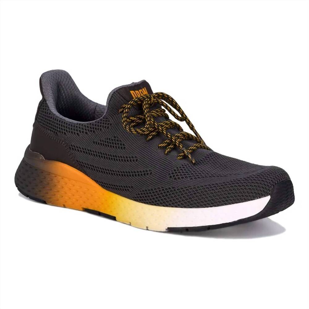 NEW DREW men's echo sneaker - wide in grey mesh combo